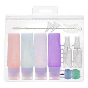 15 Pack Silicone Travel Bottles TSA Approved 3oz, Opal Shaped Leak Proof Refilla