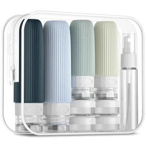 16 Pack Travel Bottles Set, TSA Approved Leak Proof Silicone Squeezable Containe
