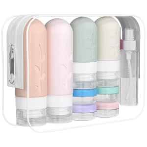 DEPOZA Travel Bottles Kit (16 Pack) - TSA Approved, Leak Proof 16 Count, Pink