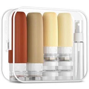 16 Pack Travel Bottles Set, TSA Approved Leak Proof Silicone Squeezable Containe