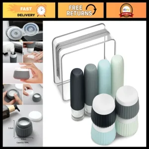 Travel Bottles 8 Pack - TSA Approved 3oz Leak Proof Silicone Toiletry Containers