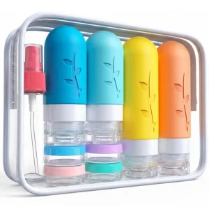 Travel Bottles Kit (16 Pack) - TSA Approved, Leak Proof Silicone Squeezable Cont