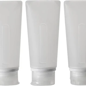 TSA-Approved Silicone Travel Bottle Set - Leak-Proof & Self-Standing 3 Pack